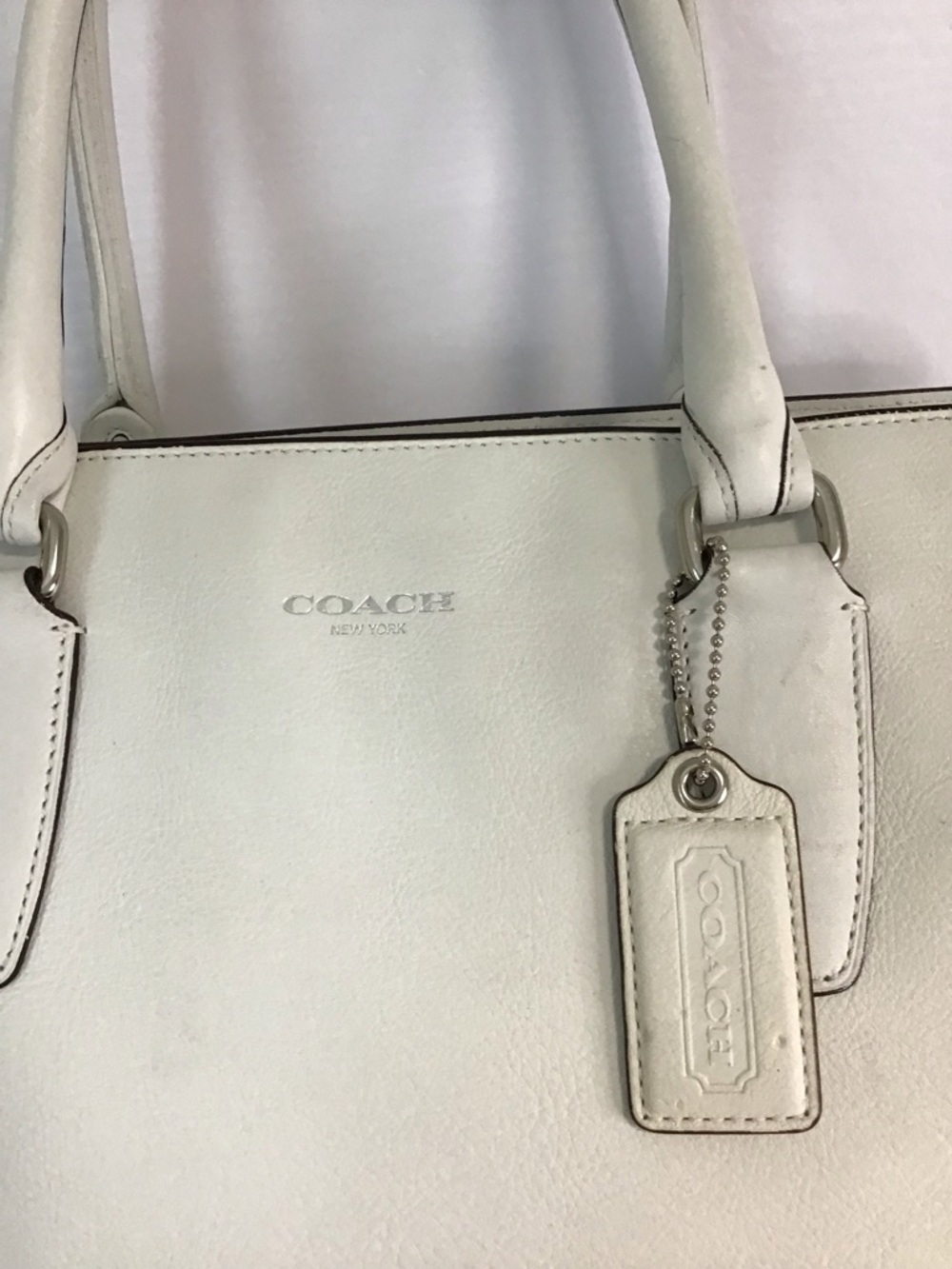 Coach Legacy Perforated Leather Candace Carryall White - Picture 2 of 16